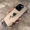 Black Rose with Butterflies Art Phone Case for iPhone 17 16 15 14 13 12 11 Series Pro Max Plus Double Layer Protection