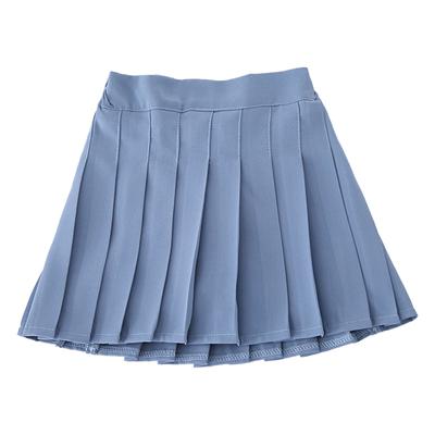 School Girls A-line Dress Summer Girls High Waist Pleated Tennis Skirt Uniform with Inner Shorts