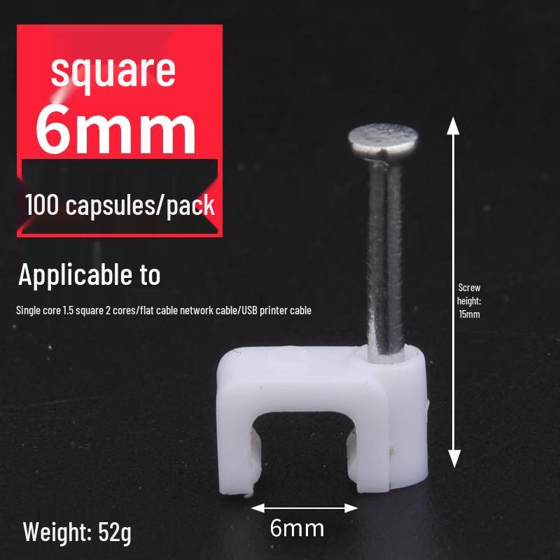 Steel Nail Wire Clips for Cable Management