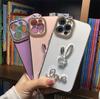 Vivo X100Pro Mobile Phone Case: Anti-Fall Soft Glue with Cartoon Rhinestone Rabbit Design