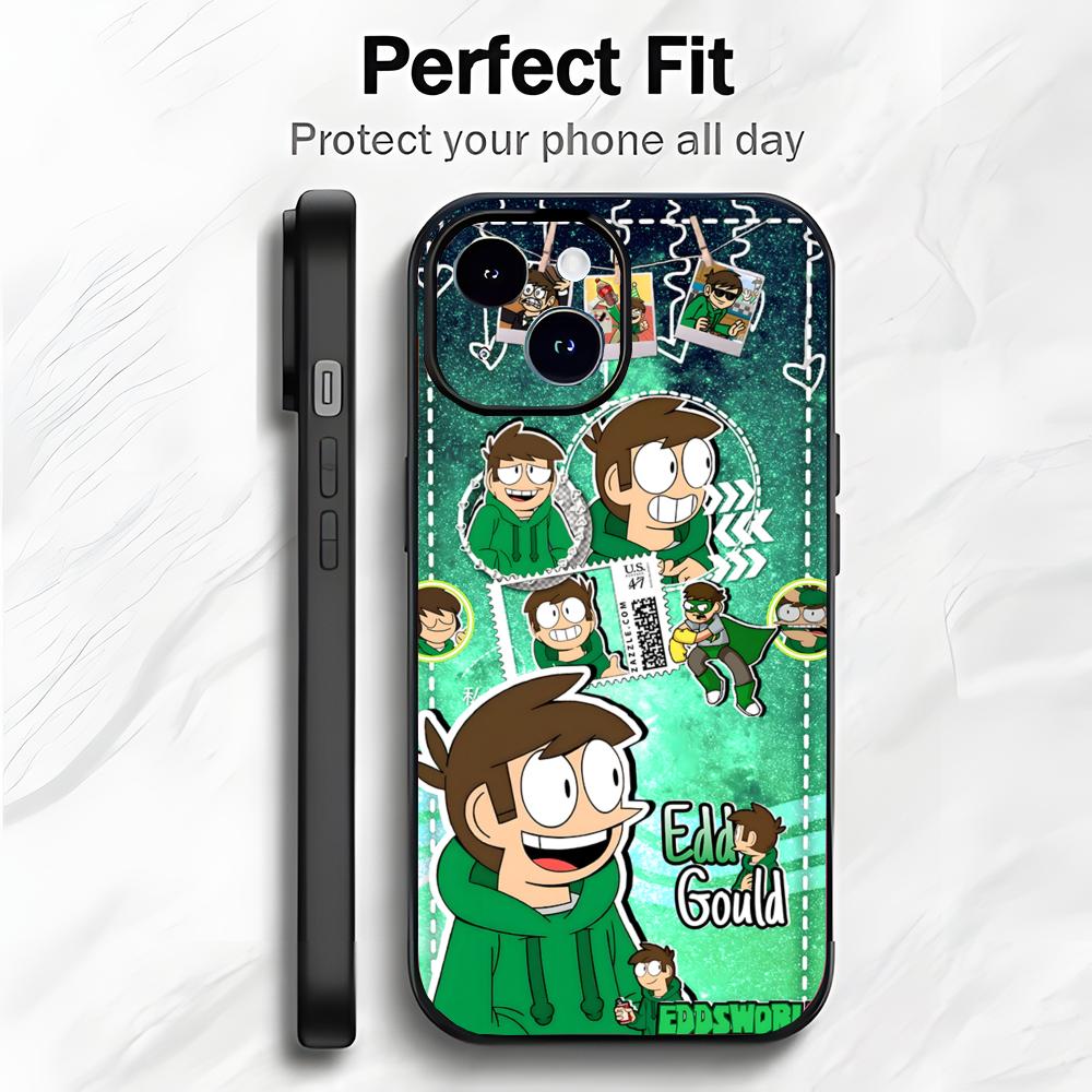 Coque de téléphone dessin animé drôle cool mignonne E-Eddsworld Coque de téléphone Emballage souple Léger Pour iPhone17 16 15 14 13ProMax