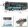 1/50 Tour-Doppeldeckerbus für Kleinkinder, Spielfahrzeuge aus Druckgusslegierung mit Geräuschen und Lichtern, Stadtautospielzeug mit Pullback-Action und zu öffnenden Türen