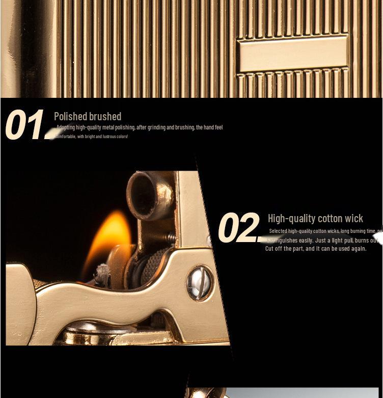 JOBON ZB612 Retro Kerosene Lighter with One-Key Ejection and Engraving