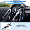 Eary Foldable Car Laptop Mount for Steering Wheel Holder 5 Height Adjustable Metal Notebook Tablet Stand Travel Car Accessories