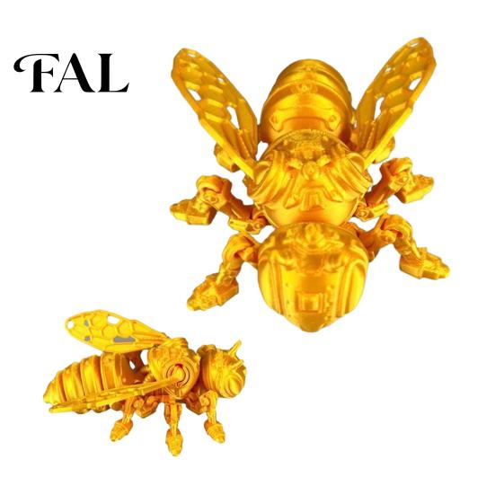 Figura di Ape da Collezione Figurine Meccaniche Stampate in 3D, Ornamento Vespa con Articolazioni Mobili, Modello di Vespa Articolato Decorazione per la Casa Giocattolo Fidget, Insetto