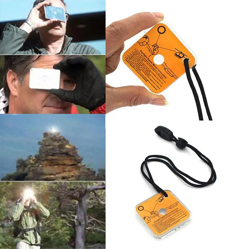 Lustro odblaskowe do przetrwania na świeżym powietrzu do wędrówek, kempingu, pierwszej pomocy