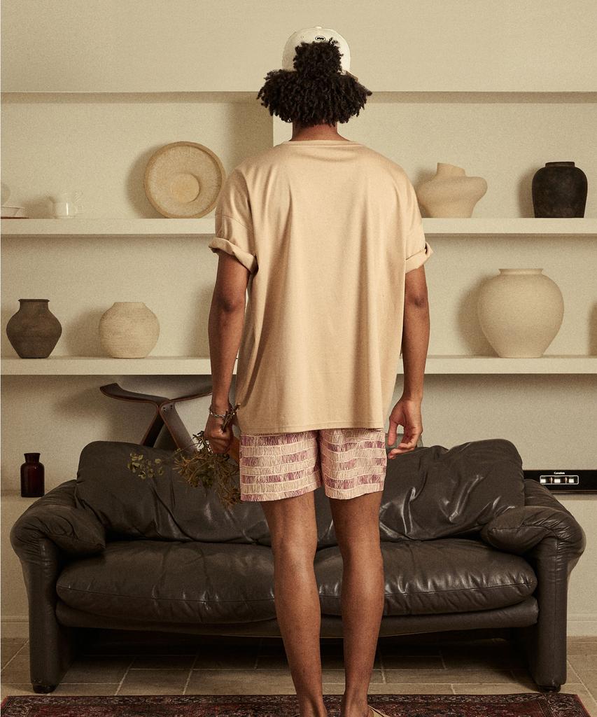 LAZYYY Cream Patch Supima T-Shirt