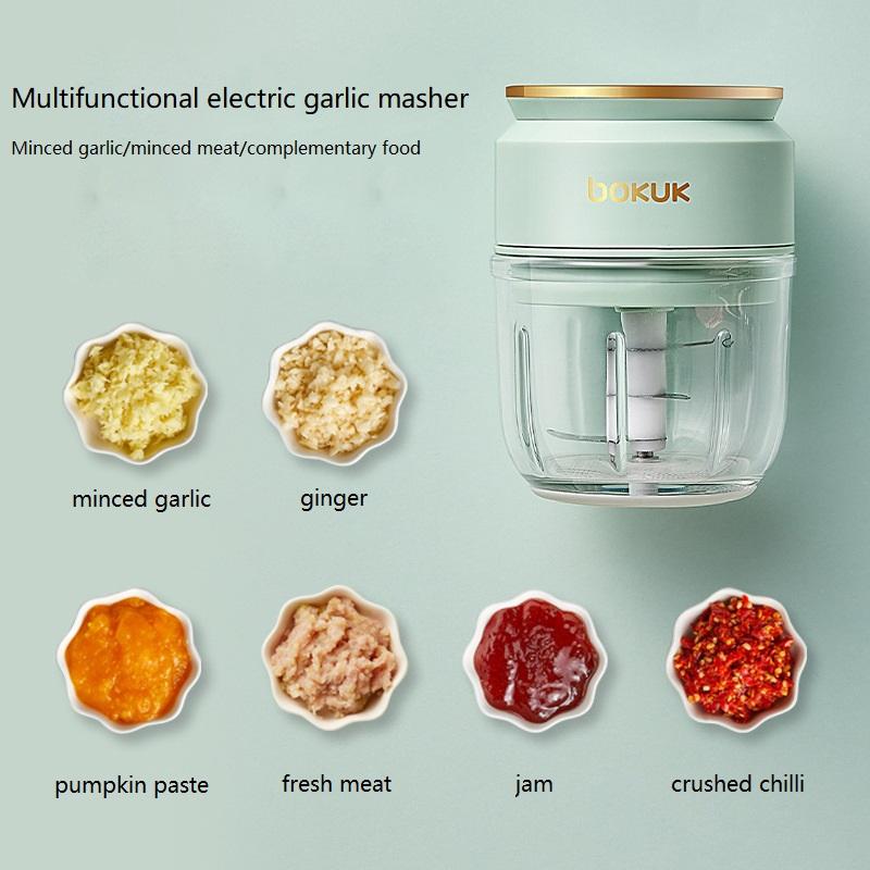 Mi Glass Electric Garlic Crusher Portable Fresh Meat Chopper USB Charging Ginger Chili Vegetable Masher Machine Kitchen Tool