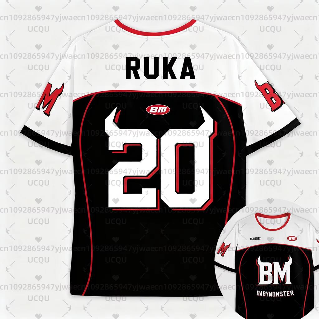 New Y2K Fashion T-Shirt Men And Women BABYMONSTER Youth Round Neck Breathable Quick Drying Jersey Boy's Girl's T-shirt