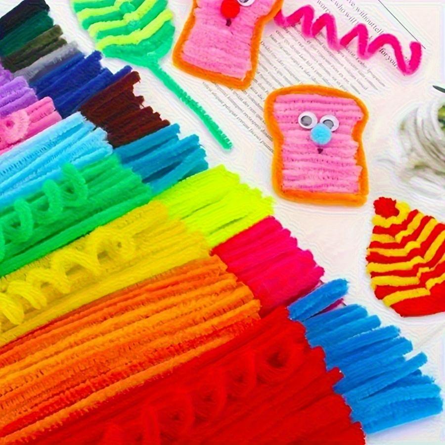 100/200/400pcs Colorful Soft Flexible Fabric Pipe Cleaners - Multipurpose DIY Craft Supplies for Creative Fun & Handmade JXB