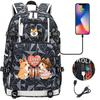 Cute Shiba Inu Corgi USB Charging Backpack for Middle High School Students Travel Casual Daypack