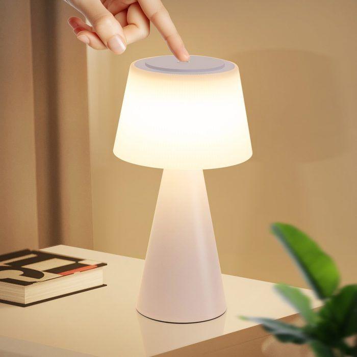 Lampe de table / Lampe de table - NETTLIFE - Sans modèle - Tactile dimmable - Batterie 3600 mAh rechargeable - LED blanc chaud
