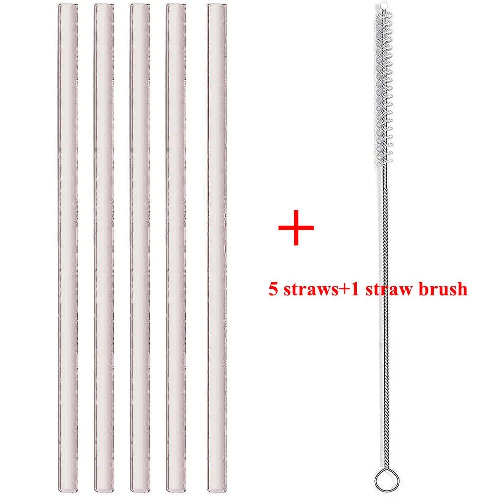 30cm Replacement Straw for Insulation Cup Simple Reusable Long Straws for 30 Oz 40 Oz Tumbler Cup Straws with Cleaning Brush 5