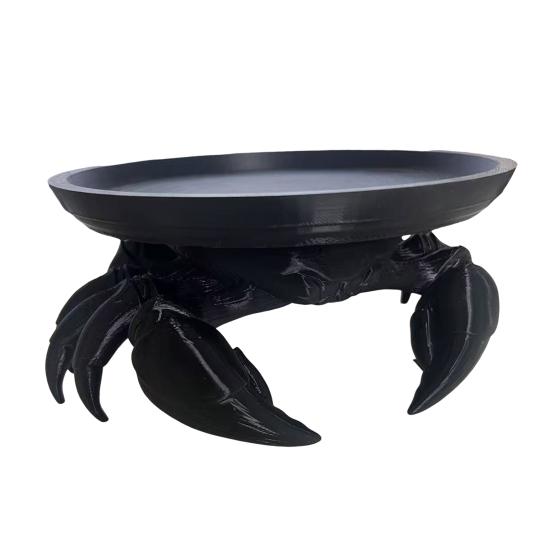 3D Printed Crab Tray Multi-purpose Jewelry Trinket Keys Storage Tray Crab Figurine Home Office Kitchen Desktop Decoration Ornament