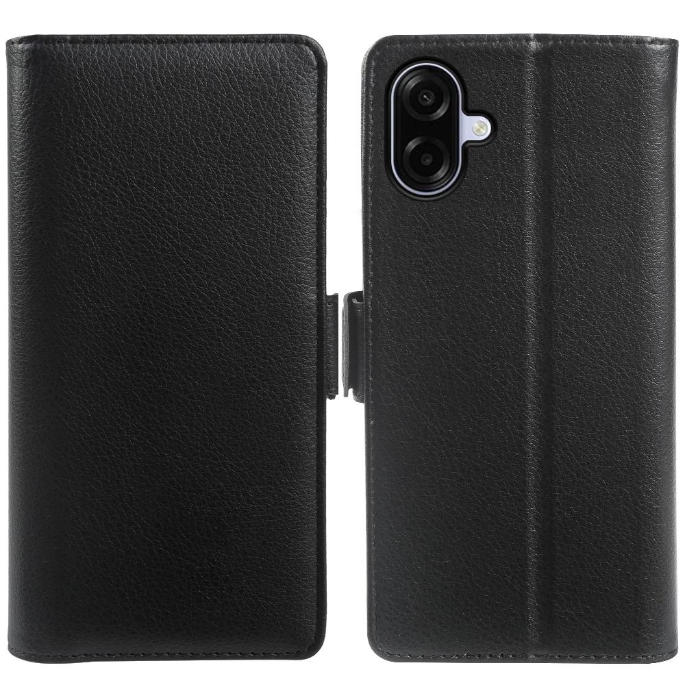 

For Samsung Galaxy A07 4G Wallet Case with Dual Magnetic Clasp Litchi Textured Leather Flip Stand Phone Cover