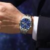 POEDAGAR Top Luxusmarke Herrenuhren Wasserdicht Leuchtend Kalender Wochentag Uhr für Mann Edelstahl Lässige Quarz Uhr