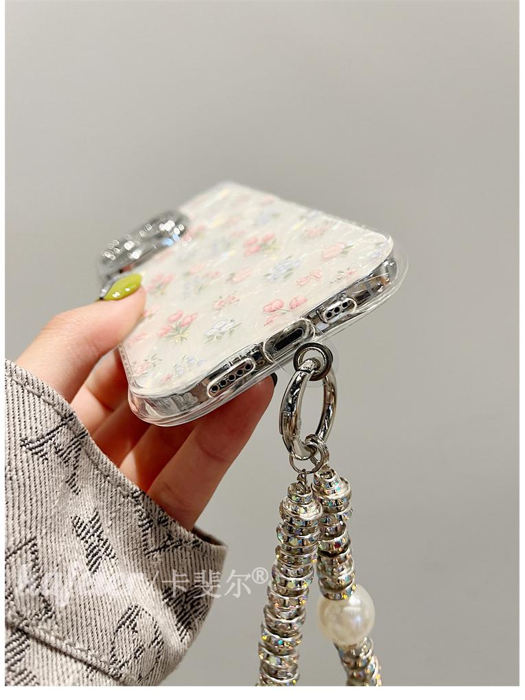 Pouzdro iPhone 15 Pro Max: Květinový vzor mušle na léto