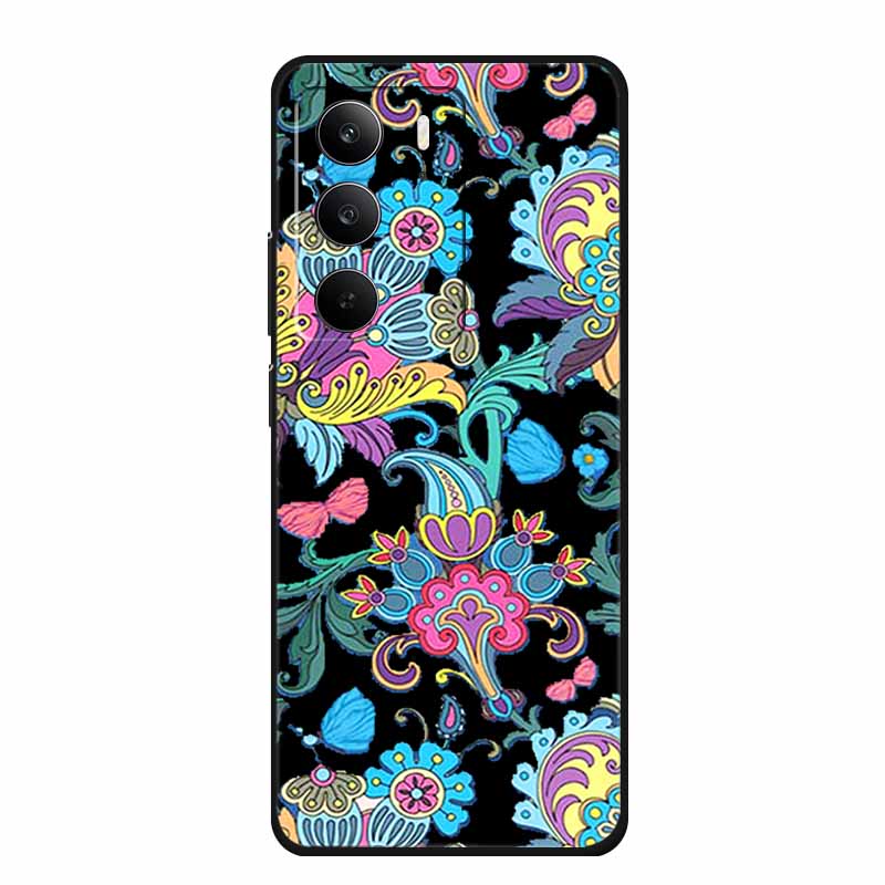 Black Silicone Case For Realme C71 Case C 71 Coque Cartoon Cat Soft Back Cover For Realme C71 Phone Cases RealmeC71 Funda Shell