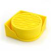 Set di sottobicchieri in silicone Scatola portaoggetti in silicone Sottobicchieri anti-caldo per caffè Sottobicchieri neri