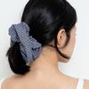 Stripe Shirt Hair Scrunchie - Navy