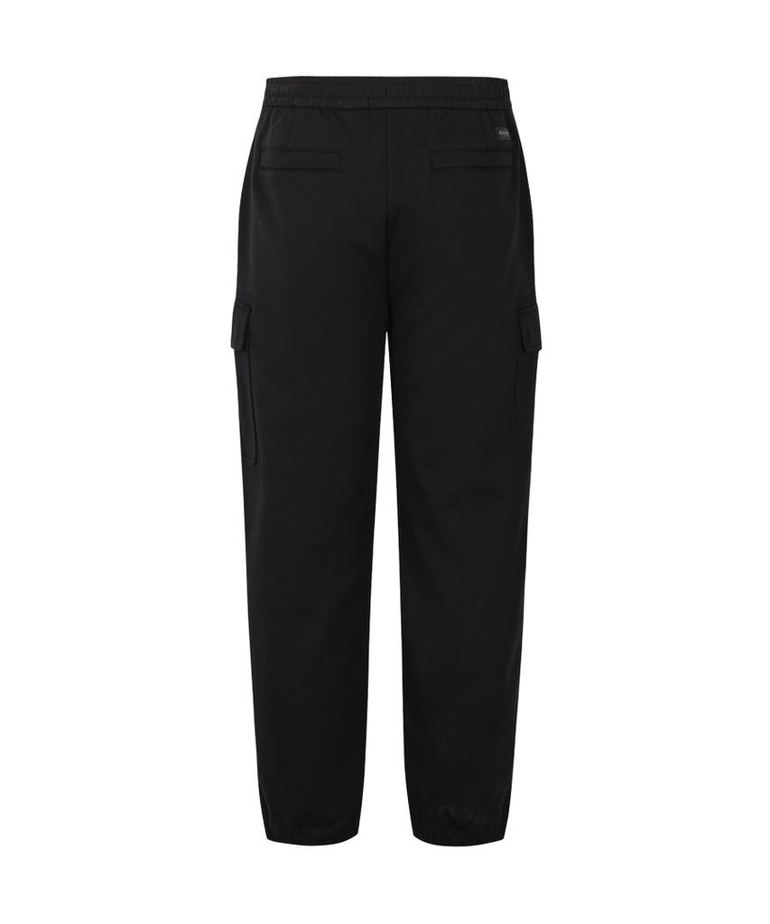 DISCOVERY EXPEDITION Men'S Tech Knit Training Loose Tapered Cargo Jogger Pants (Black)