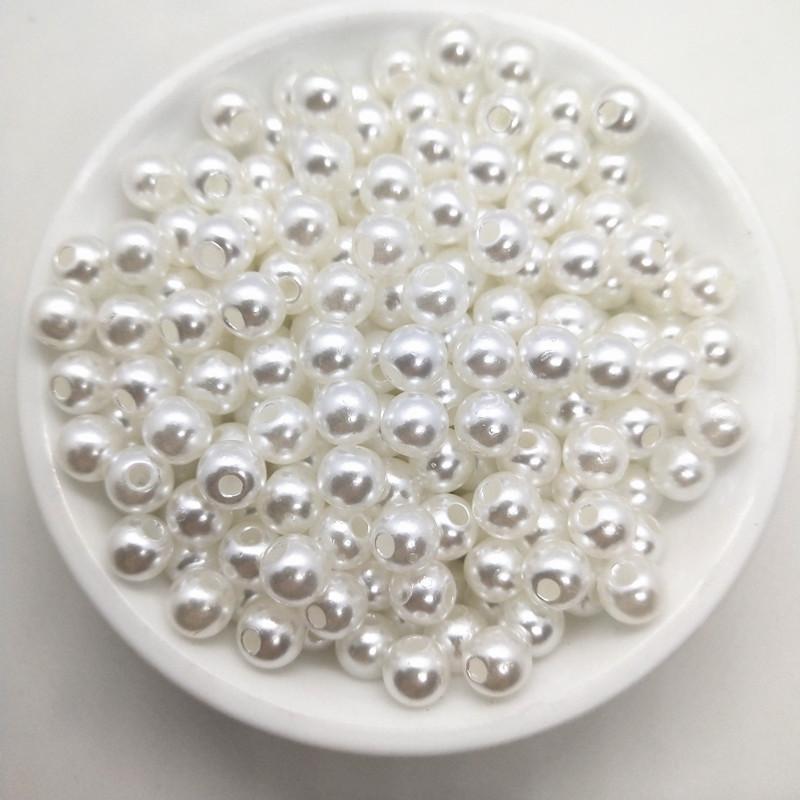 100g/50g Round Imitation Pearl ABS Beads Spacer Loose Beads Jewelry Making Findings DIY Bracelet Earrings Necklace Jewelry Making Accessories
