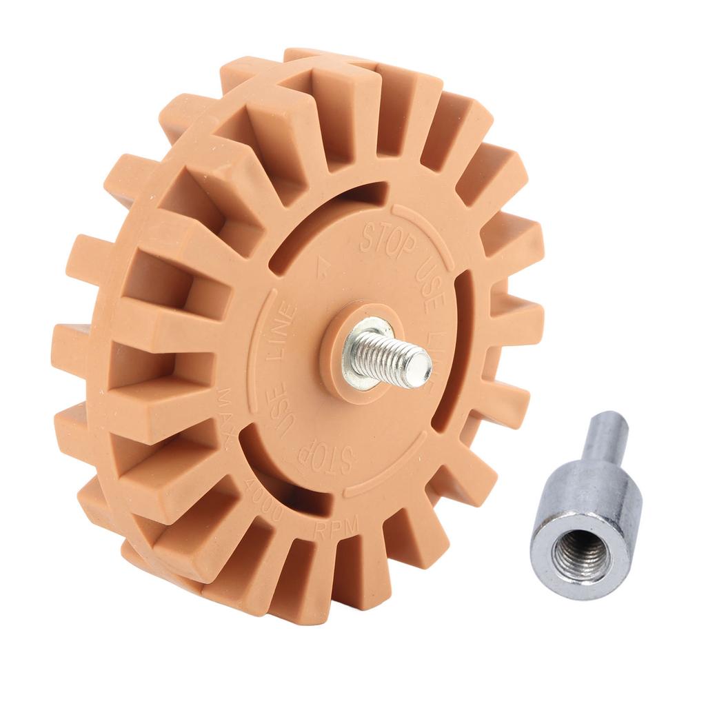 Rubber Eraser Wheel Adhesive Pinstripe Removal Tool for Paint Chrome Windows Metal Finishes Cars