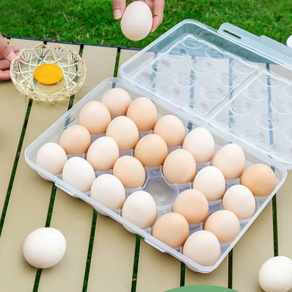 Stackable Design Egg Storage Box With Lid Egg Tray Multi-Purpose Egg Holder  Camping Use