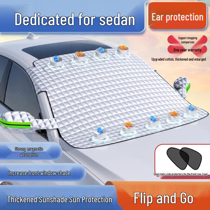 All-Season Universal Thickened Car Half Cover with Sun and Rain Protection