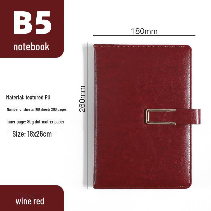 Premium Business Leather Notebook Gift Set with Custom Logo, A5/B5 Sizes, Thick Conference Notepad
