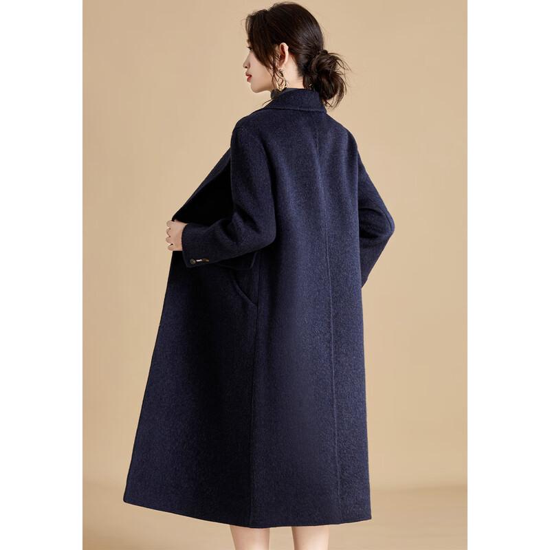 Women's Elegant Wool Blend Double-faced Mid-length Coat