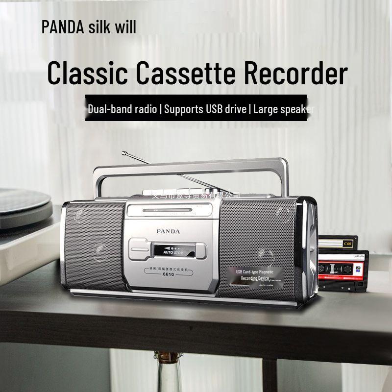 Panda 6610 Nostalgic Cassette Player/Recorder with Radio