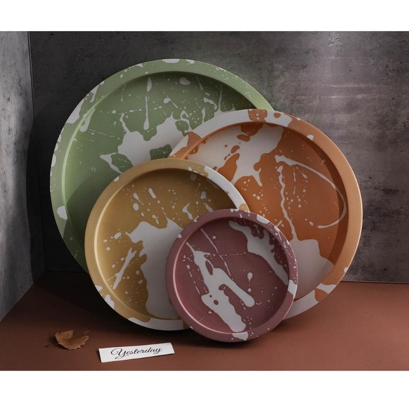 Büyük Tepsi Reçine Kalıpları Silikon Yuvarlak Tabak Kalıpları, Meyve Tepsisi için Tabak Reçine Epoksi Döküm Kalıpları, Ev Dekorasyonları Kalıpları