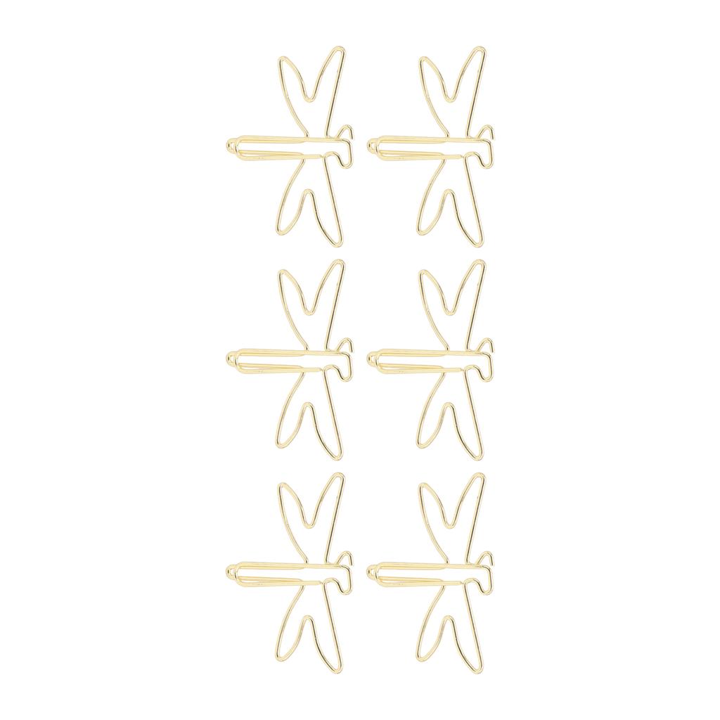 100Pcs Paper Clips Dragonfly Shaping Large Cute Jumbo Wide Paperclips Non Skid Metal Office Supplies