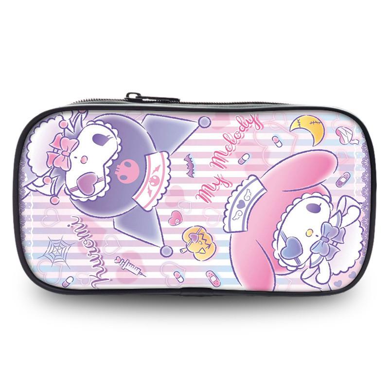 Cute Kuromi Pencil Case Sanrio Student Large Capacity Stationery Storage Bag