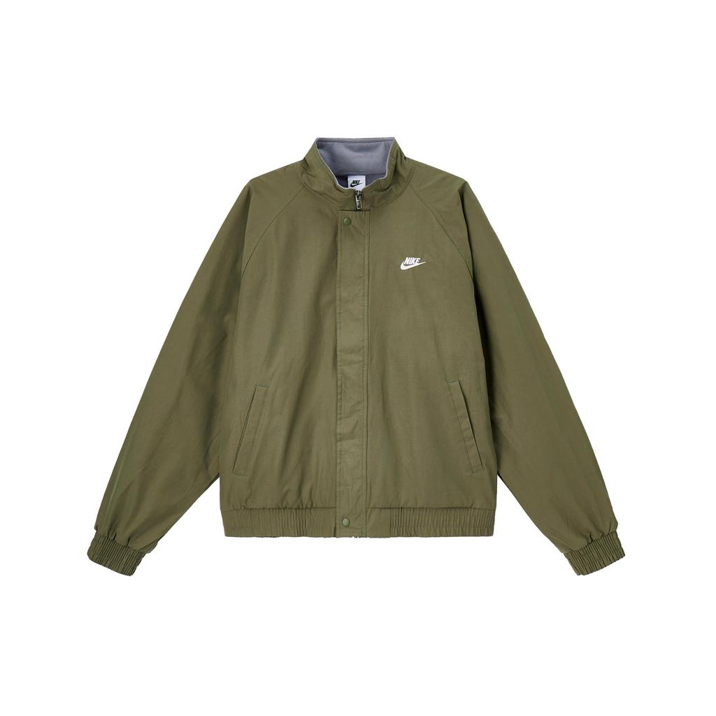 Nike Club Jacket Men's Medium Olive Green/White FZ0657-222