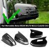 For Benz W176 W246 W212 W204 C117 X204 A B C E S CLA GLA GLK Class ABS Car Rearview Side Mirror Cover Wing Cap Adhesive Trim