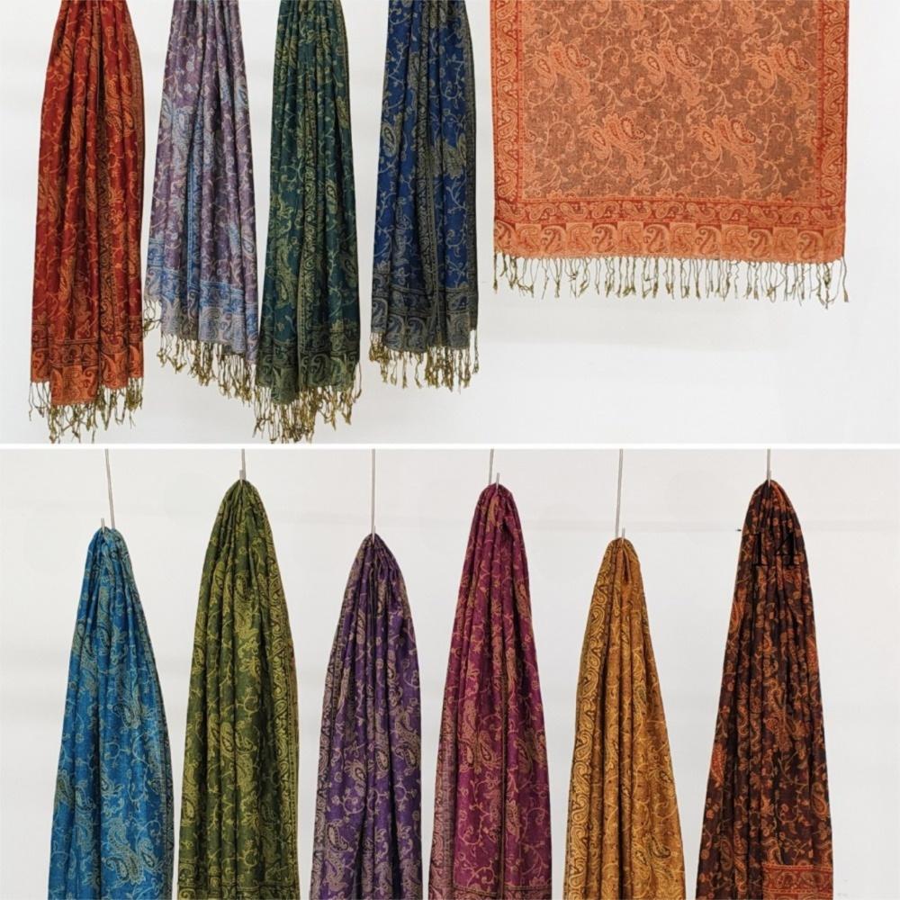 Ethnic Style Sunscreen Shawl Tassels Cashmere Scarf Casual Paisley Shawl  Outdoor