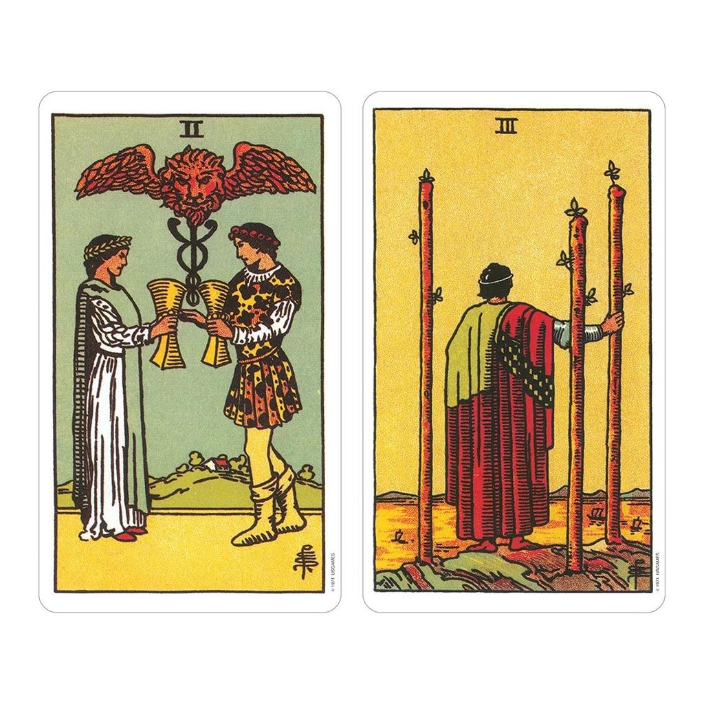 Kancharo 78-Card Tarot Card Set [Original Rider-Waite Tarot Pack] Includes a Japanese Tarot Card Basic Instruction Manual and Pouch (Authentic)