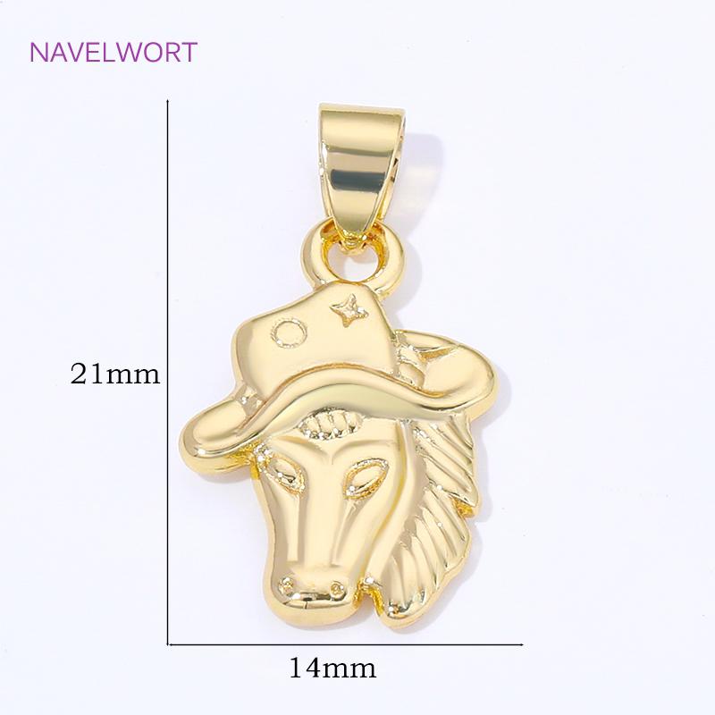 

1/3/5Pcs 18K Gold Plated Pegasus Horse Charms Pendants,Brass Decorative Pendants For Jewelry Making,DIY Necklace Accessories 1 piece