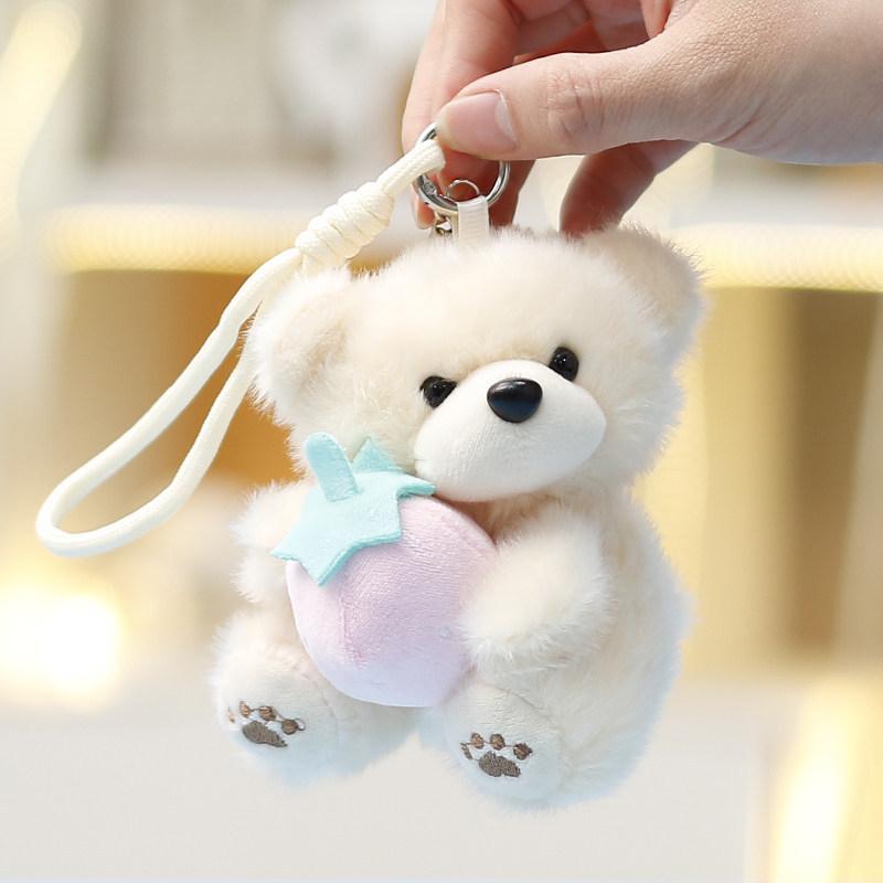 Plüschbär Schlüsselanhänger Niedliche Weiche Puppe Als Geschenk Und Taschendekoration