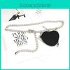 Fashion Metal Women Waist Chain With Detachable Heart Shaped Bag Pendant For Street Style Accessories