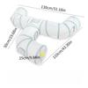 White Cat Tunnel Indoor Play Tube Fun Tunnel for Cats Small Pets Collapsible Muliti-Way with Play Ball Interactive Pet Playhouse
