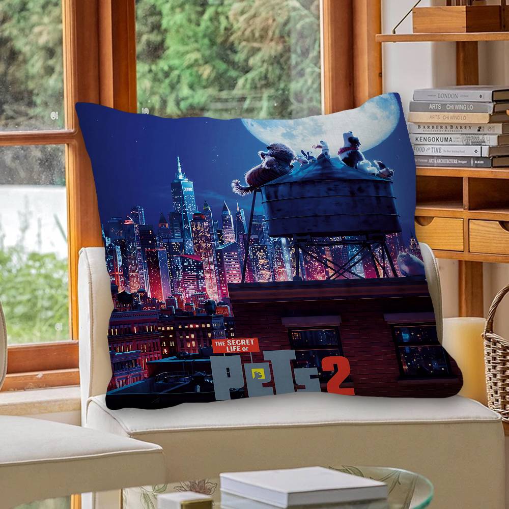 T-The S-Secret L-Life O-Of Pets Pillow Gifts Home Office Furnishings Bedroom Sofa Car Cushion Cover case 45x45cm