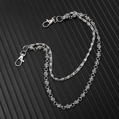 A Harajuku Style Street Hip-Hop Jeans Chain with Personalized Punk Style Double-Layer Waist Chain for Men and Women Accessories