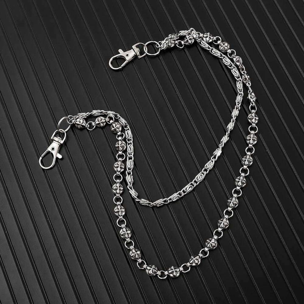 A Harajuku Style Street Hip-Hop Jeans Chain with Personalized Punk Style Double-Layer Waist Chain for Men and Women Accessories