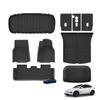 Smabee for Tesla Model Y Juniper Standard RWD 2025 2026 TPE Car Floor Mats Cargo Liner Trunk Mats Backrest Pad Accessories Black