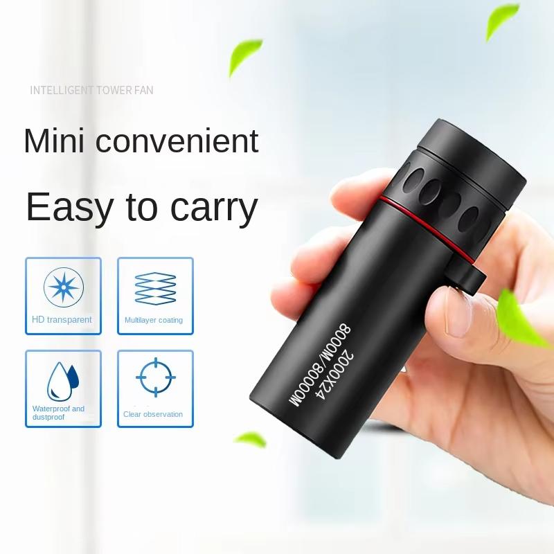 2000x24 HD Monocular Telescope Mini Portable for Outdoor Enthusiasts Mobile Phone Telescope with Holder for Camping Hunting