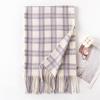 Korean Atmosphere Scarf for Women In Autumn and Winter Versatile for Couples Students Thickened Long Warm Plaid Shawl Dual Use