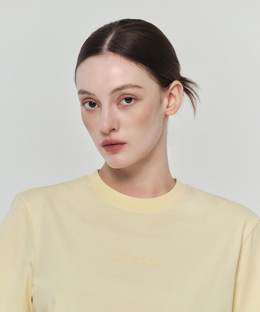 DUVETICA Mirasol Crop (Light Yellow) (Women'S Short Sleeve T-Shirt)